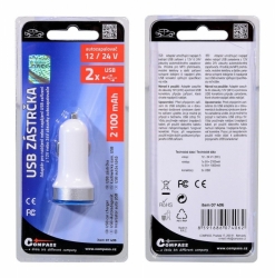 Zástrčka 2xUSB 12-24V 5V/2100mA