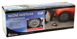 Hustilka nožní s manometrem jednopístová TÜV/GS 1x120mm