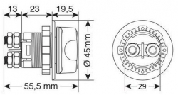 Odpojovač autobaterie, 12/32V, 100A, 3 funkce