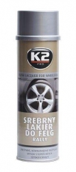 K2 SILVER LACQUER FOR WHEELS RALLY 500 ml - stříbrný lak na kola