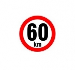 60 km/h nereflexní - 190mm