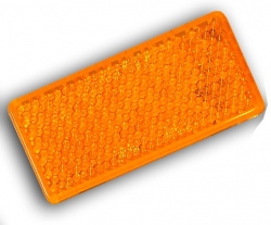 Odrazka hranatá - oranžová 45 x 95mm