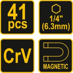 Šroubovák ráčnový s nástavci sada 41ks
