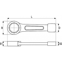Klíč maticový očkový rázový 27 mm