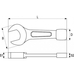 Klíč maticový plochý rázový 41 mm