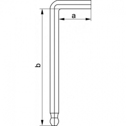 Klíč imbus 10 mm extradelší s kuličkou 6 ks